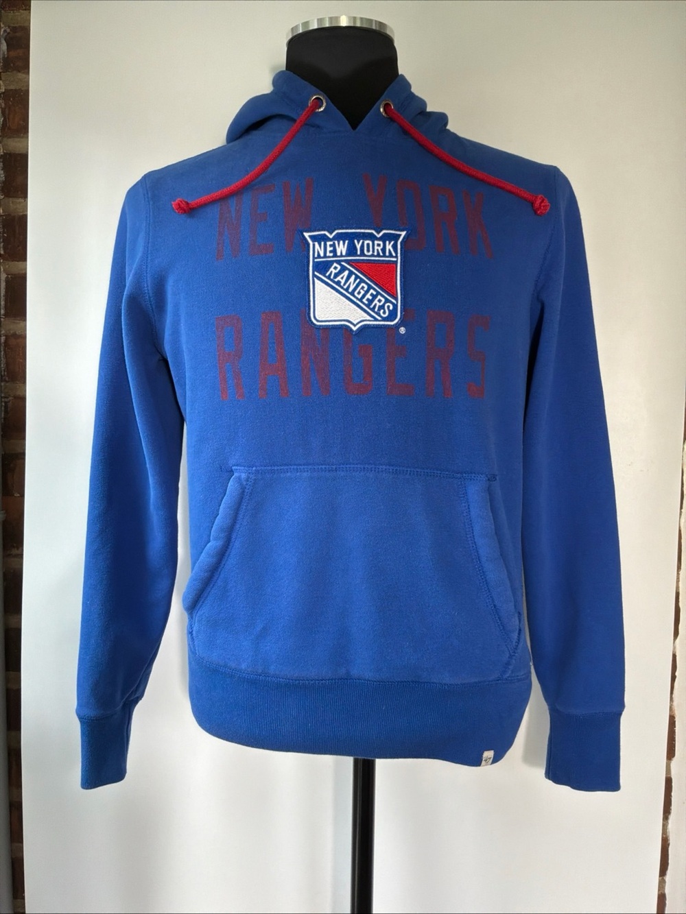 New York Rangers 47 Brand Hoodie Blue Pullover Size Small